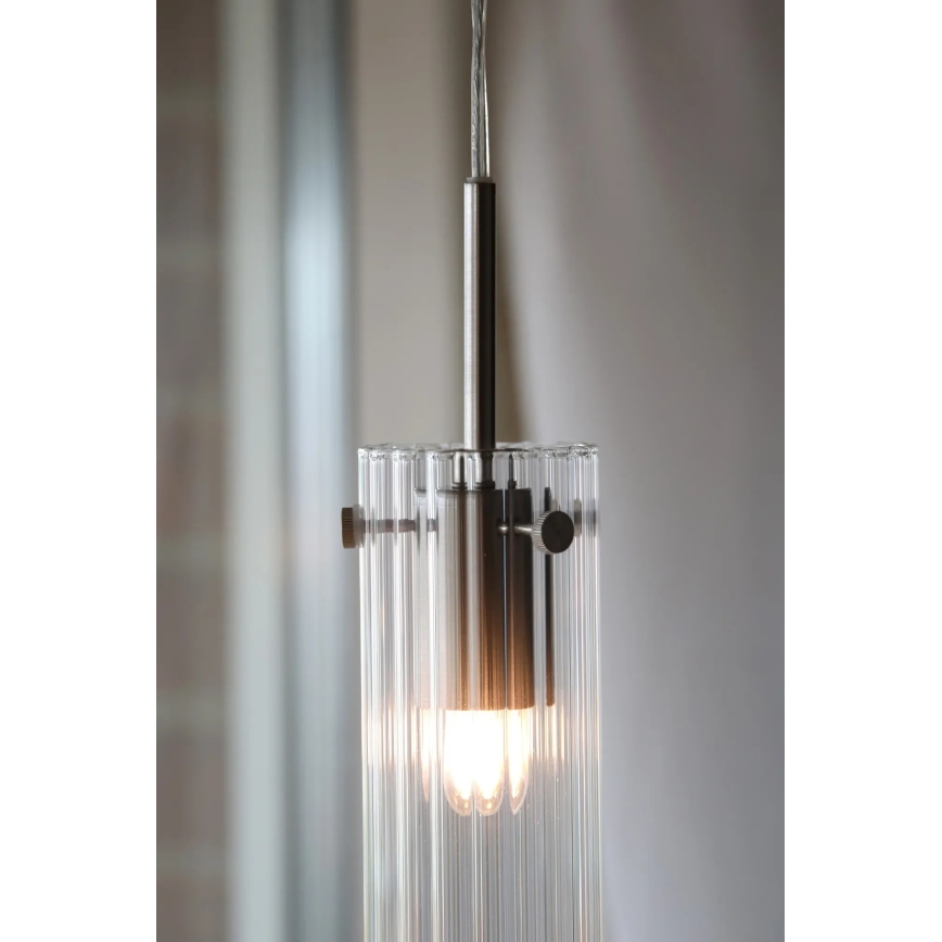 Markslöjd 109013 - Lustr na lanku TIBIA 1xE14/40W/230V čirá/mosaz
