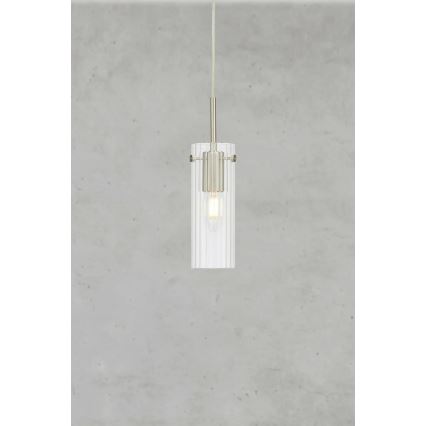 Markslöjd 109013 - Lustr na lanku TIBIA 1xE14/40W/230V čirá/mosaz
