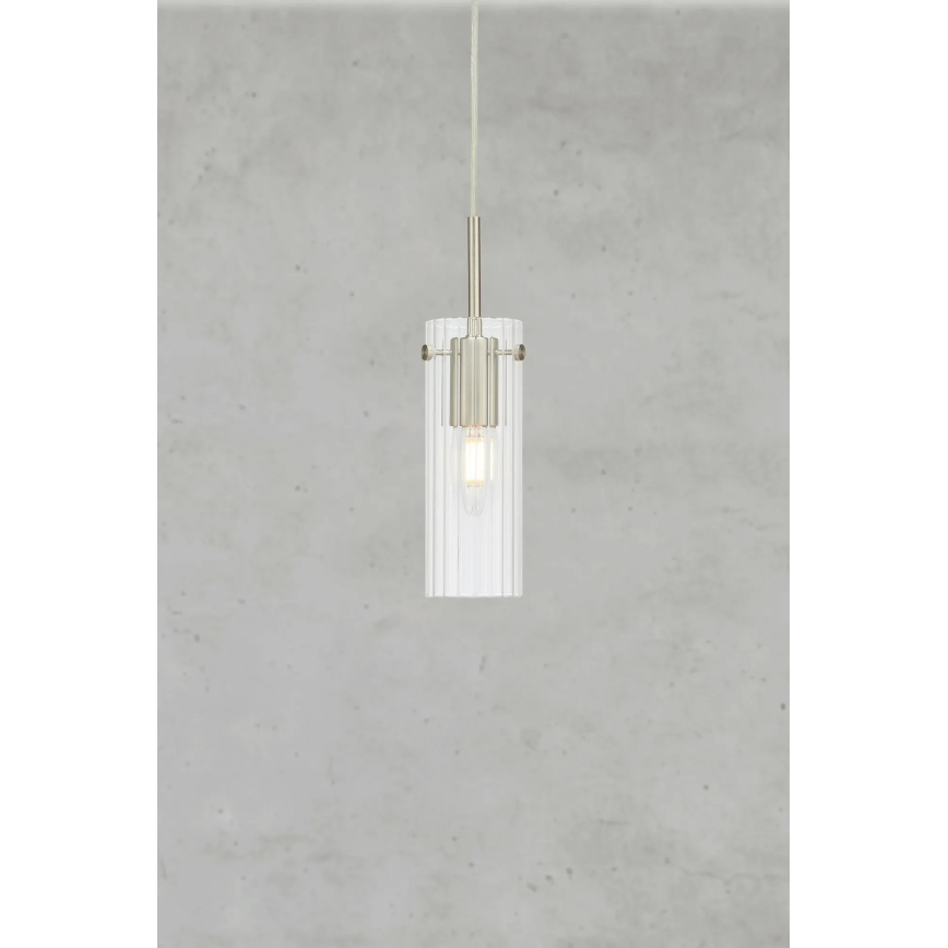 Markslöjd 109013 - Lustr na lanku TIBIA 1xE14/40W/230V čirá/mosaz