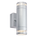 Markslöjd 109106 - LED Stmívatelné venkovní nástěnné svítidlo LUNO 2xLED/4,9W/230V IP65 stříbrná