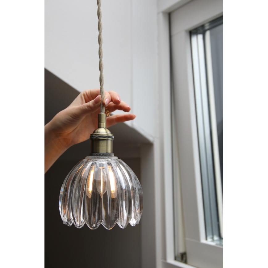 Markslöjd 109136 - Lustr na lanku GOTA 1xE14/40W/230V mosaz/čirá