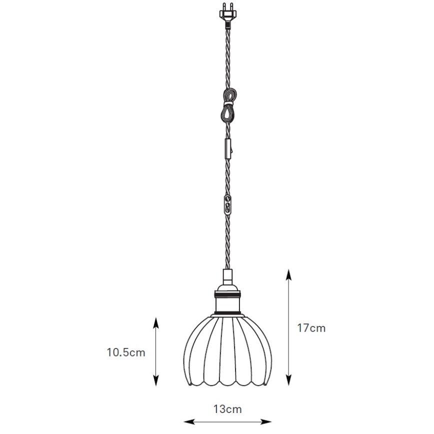 Markslöjd 109137 - Lustr na lanku GOTA 1xE14/40W/230V pr. 13 cm kouřová béžová/mosaz