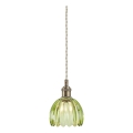 Markslöjd 109138 - Lustr na lanku GOTA 1xE14/40W/230V pr. 13 cm kouřová zelená/mosaz
