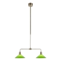 Markslöjd 109161 - Lustr na tyči VELA 2xE27/60W/230V zelená/mosaz