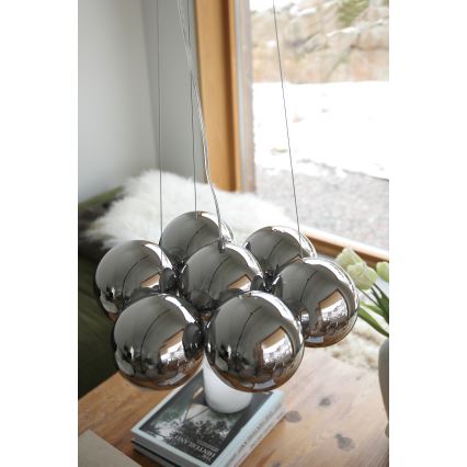 Markslöjd 109167 - Lustr na lanku CUPOLO 7xE14/40W/230V lesklý chrom