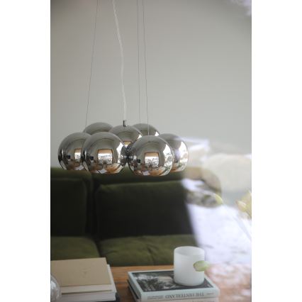 Markslöjd 109167 - Lustr na lanku CUPOLO 7xE14/40W/230V lesklý chrom