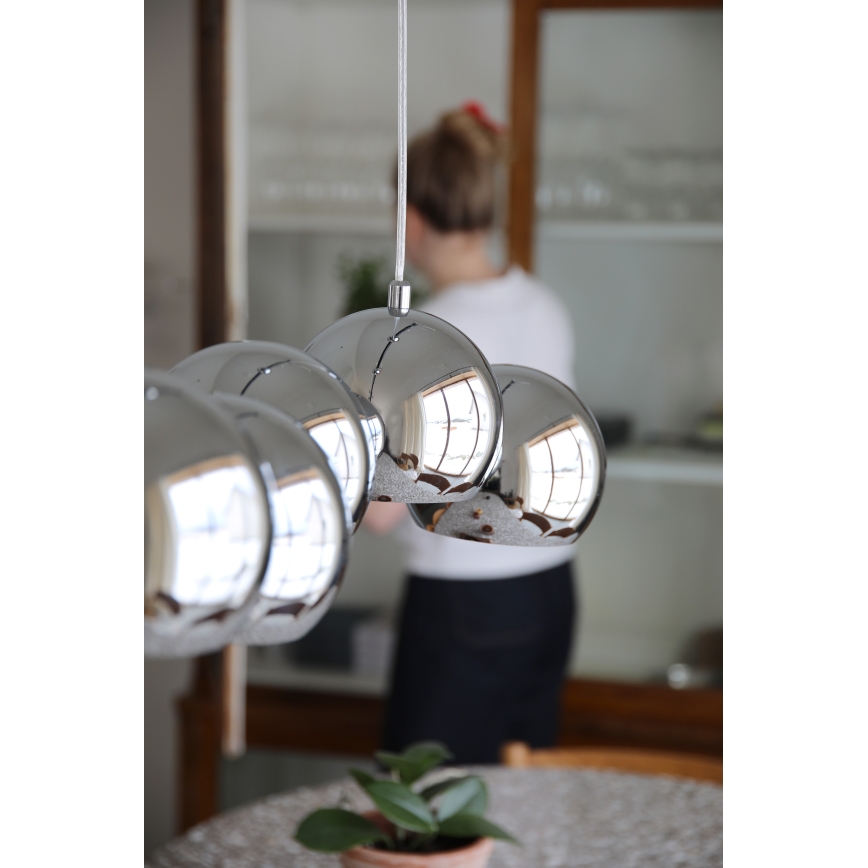 Markslöjd 109168 - Lustr na lanku CUPOLO 7xE14/40W/230V lesklý chrom