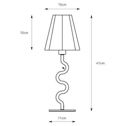 Markslöjd 109171 - Stolní lampa VEYA 1xE14/40W/230V len/černá