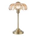 Markslöjd 109180 - Stolní lampa KURAGE 1xE27/60W/230V mosaz/kouřová béžová