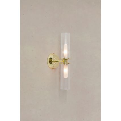 Markslöjd 109236 - Koupelnová nástěnná lampa RIMINI 2xG9/20W/230V IP44 mosaz