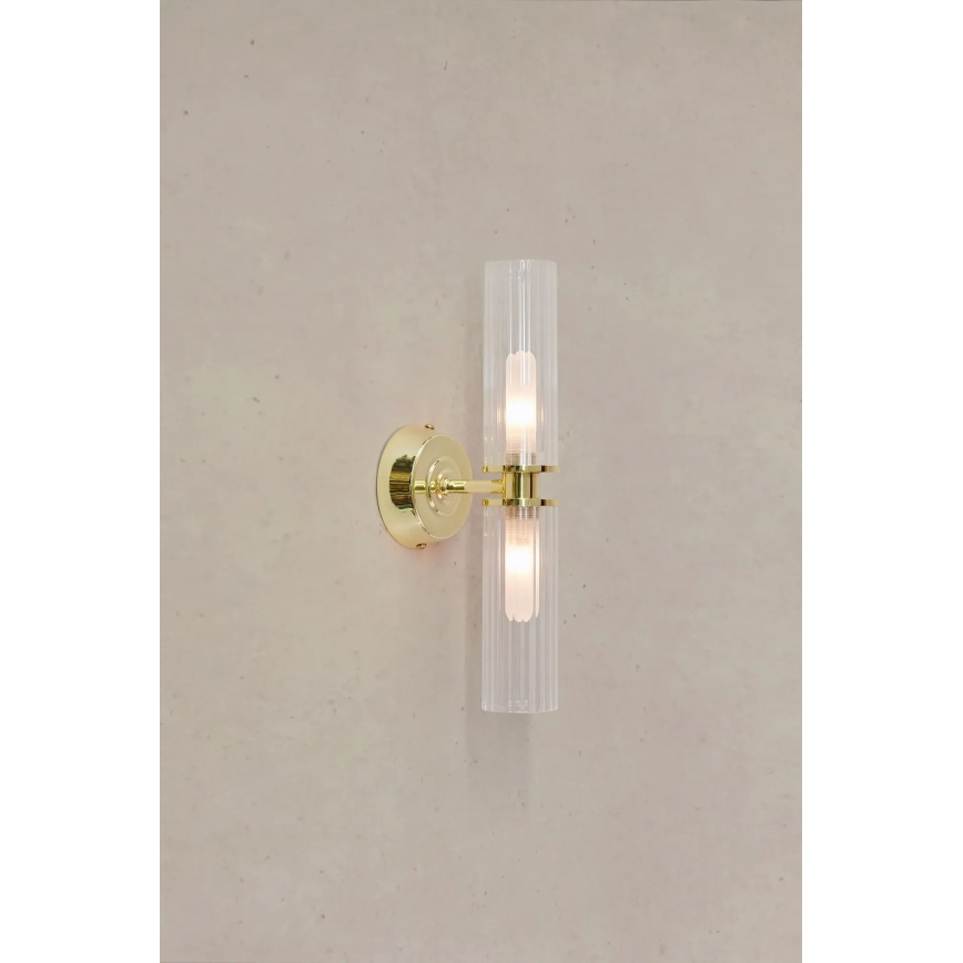 Markslöjd 109236 - Koupelnová nástěnná lampa RIMINI 2xG9/20W/230V IP44 mosaz