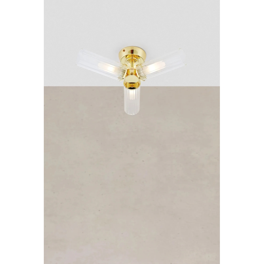 Markslöjd 109238 - Koupelnový přisazený lustr RIMINI 3xG9/20W/230V IP44 mosaz