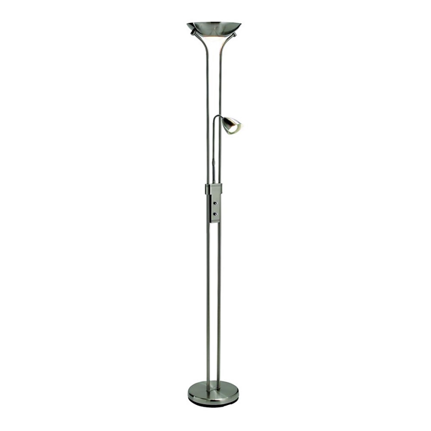 Markslöjd 111241 - Stmívatelná stojací lampa DETROIT 1xR7s/230W/230V + 1xGU10/35W lesklý chrom
