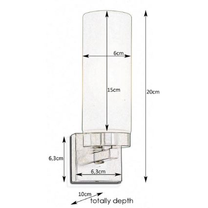 Markslöjd 234744 - Koupelnové nástěnné svítidlo STELLA 1xE14/40W/230V IP44