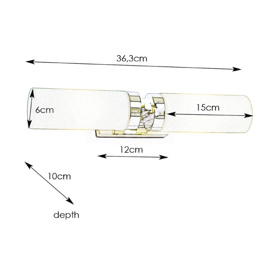 Markslöjd 234844, 450712 - Koupelnové nástěnné svítidlo STELLA 2xE14/40W/230V IP44