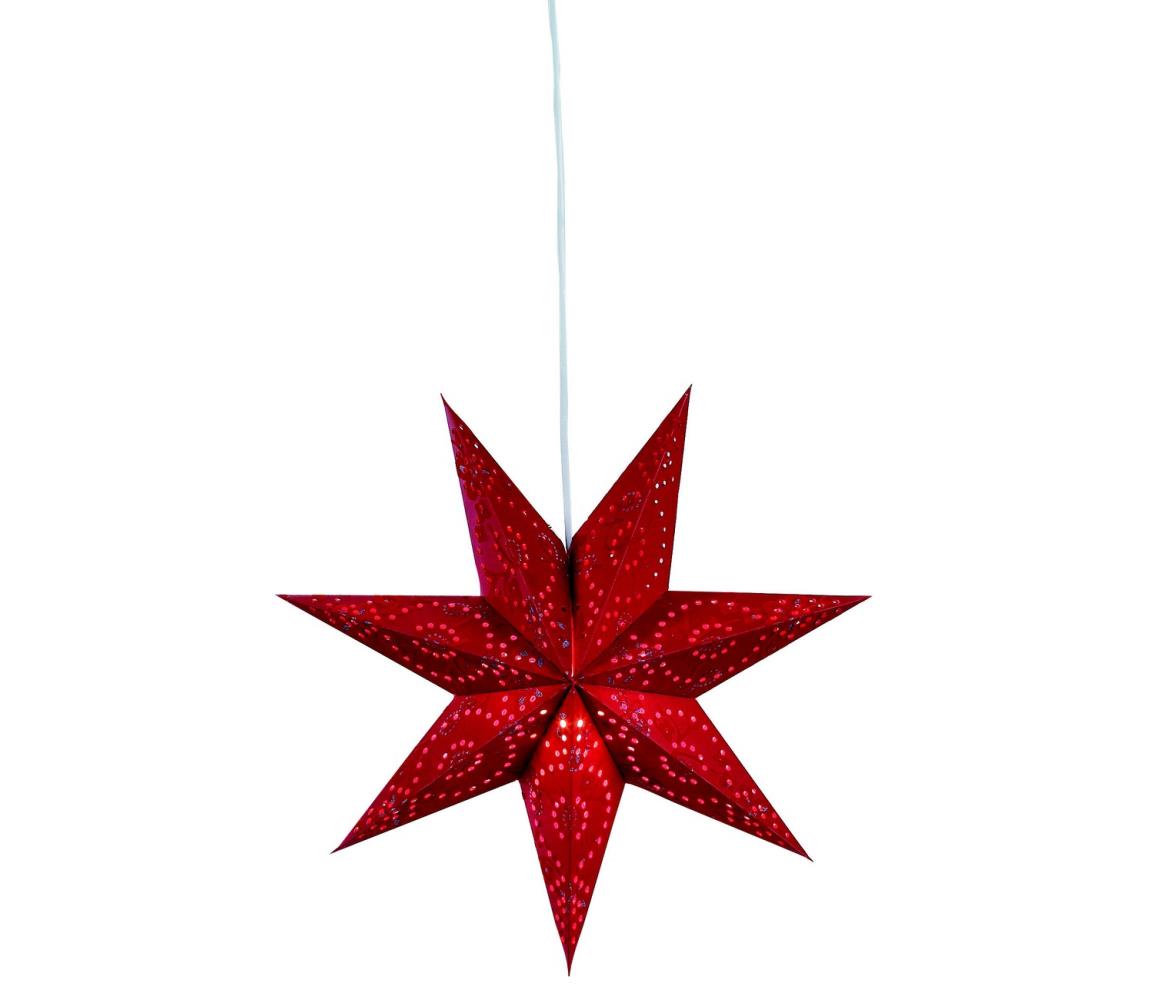 Markslöjd 700122 - Vánoční dekorace SATURNUS 1xE14/25W/230V pr. 45 cm červená ML1278