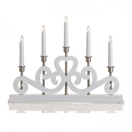 Markslöjd 700640 - Vánoční svícen SVANEHOLM 5xE10/3W/230V bílá