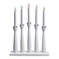 Markslöjd 702229 - Vánoční svícen MASESKÄR 5xE10/3W/230V bílý