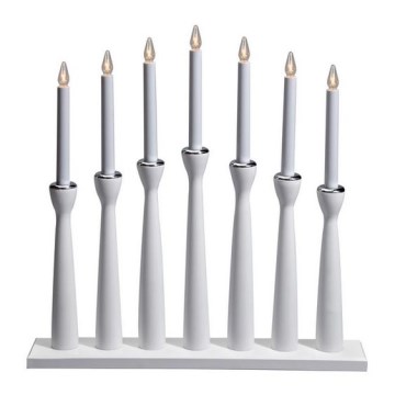 Markslöjd 702232 - Vánoční svícen MASESKÄR 7xE10/3W/230V bílý