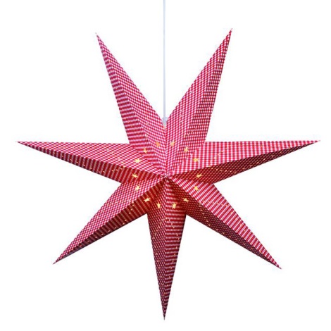 Markslöjd 702785 - Vánoční dekorace GULLI 1xE14/25W/230V hvězda 75 cm červená