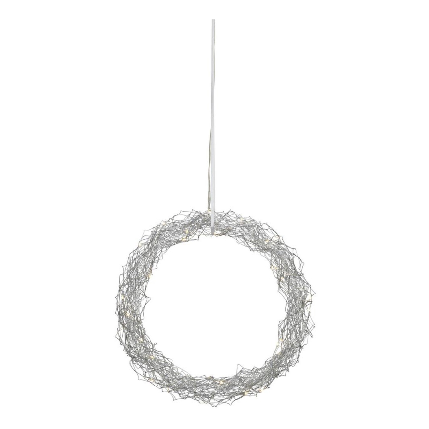 Markslöjd 703442 - LED Vánoční dekorace JULLE 30xLED/0,03W/3xAA stříbrná