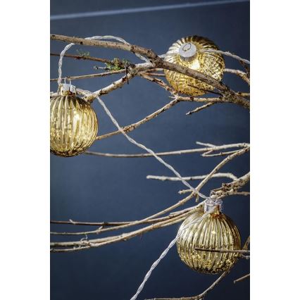 Markslöjd 703781 - LED Vánoční řetěz BIGSOLO 10xLED/3xAA 1,65m teplá bílá