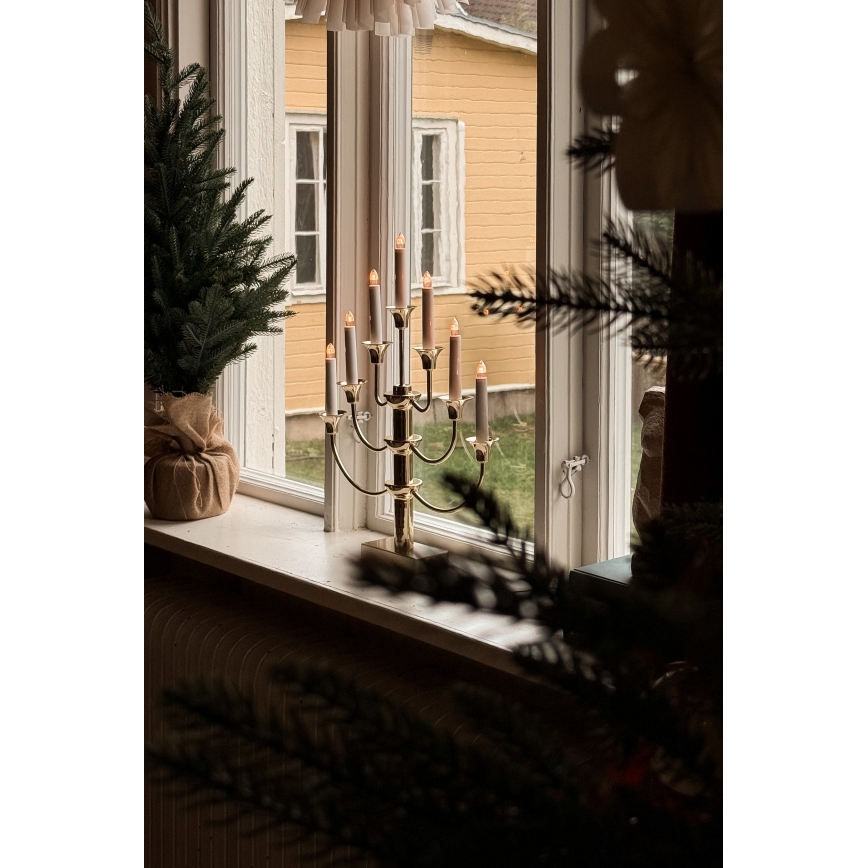 Markslöjd 704415 - Vánoční svícen GYLLING 7xE10/3W/230V zlatá