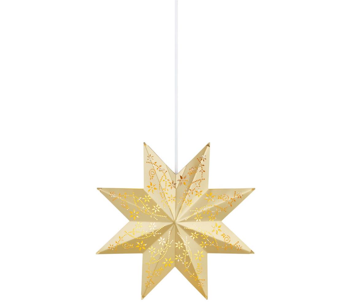 Markslöjd 704695 - Vánoční dekorace SILVA 1xE14/25W/230V pr. 30 cm zlatá ML1283