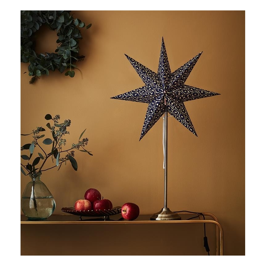 Markslöjd 705312 - Vánoční dekorace BAROQUE 1xE14/25W/230V modrá 45 cm