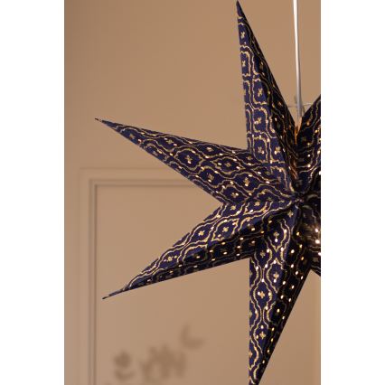 Markslöjd 705317 - Vánoční dekorace BAROQUE 1xE14/25W/230V pr. 75 cm modrá