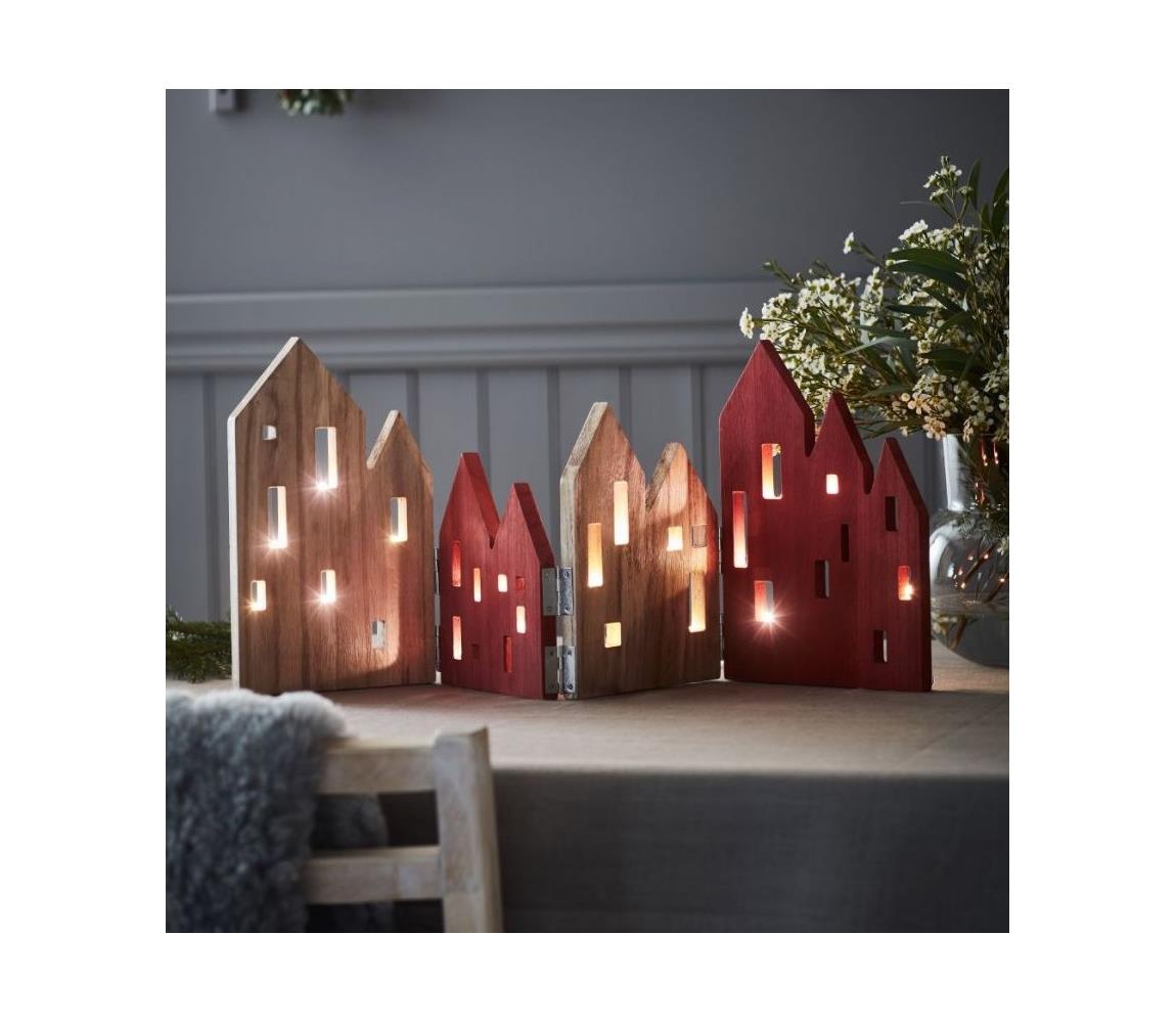 Markslöjd Markslöjd 705743 - LED Vánoční dekorace VIEW LED/0,9W/3V dřevo/červená ML1192