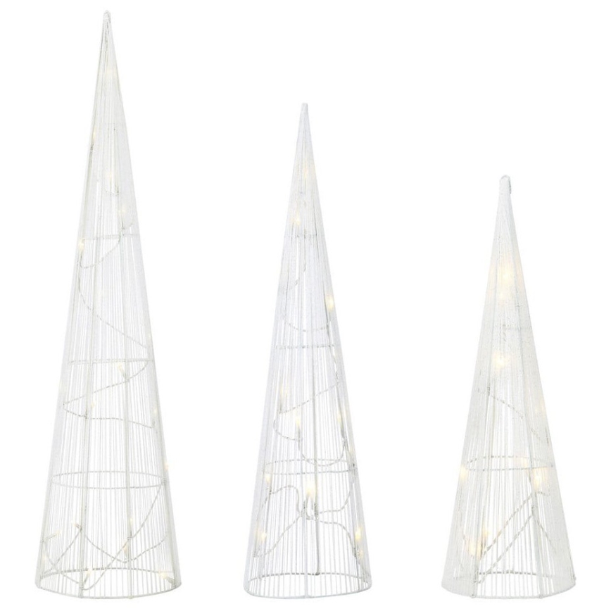 Markslöjd 705747 - SADA 3x LED Vánoční dekorace DUNGE LED/2,7W/4,5V bílá