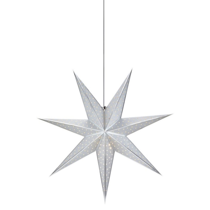 Markslöjd 705769 - Vánoční dekorace GLITTER 1xE14/25W/230V pr. 45 cm stříbrná