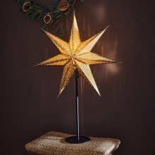 Markslöjd 705795 - Vánoční dekorace GLITTER 1xE14/25W/230V 65 cm černá/zlatá