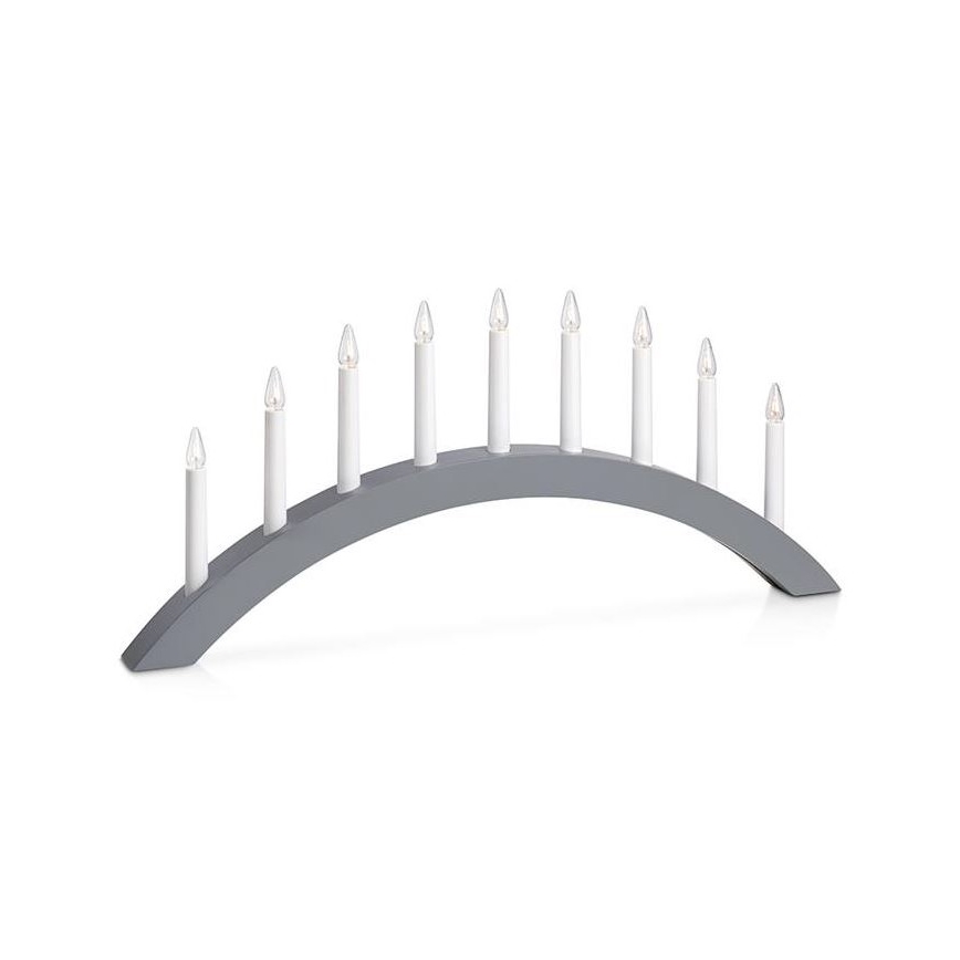 Markslöjd 705811 - Vánoční svícen ATLE 9xE10/3W/230V šedá