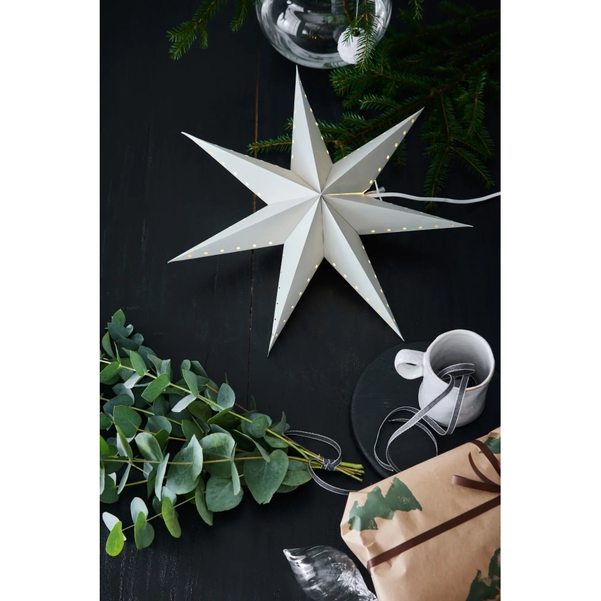 Markslöjd 705929 - Vánoční dekorace LIVELY 1xE14/6W/230V pr. 45 cm šedá