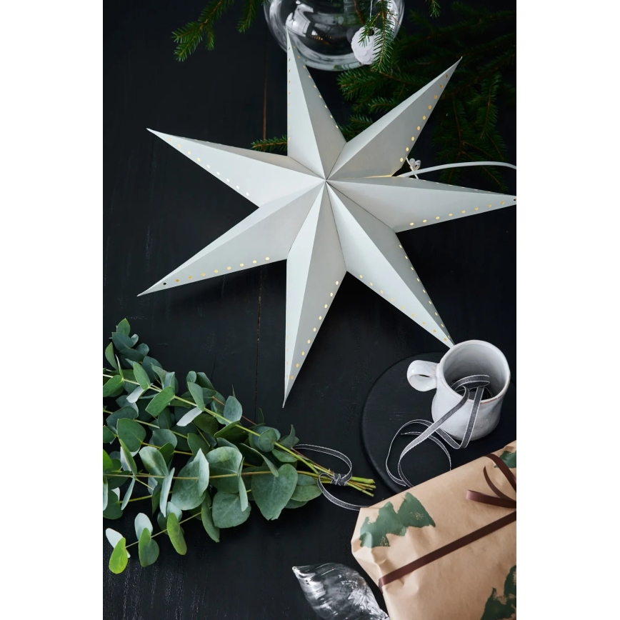 Markslöjd 705930 - Vánoční dekorace LIVELY 1xE14/6W/230V pr. 60 cm šedá