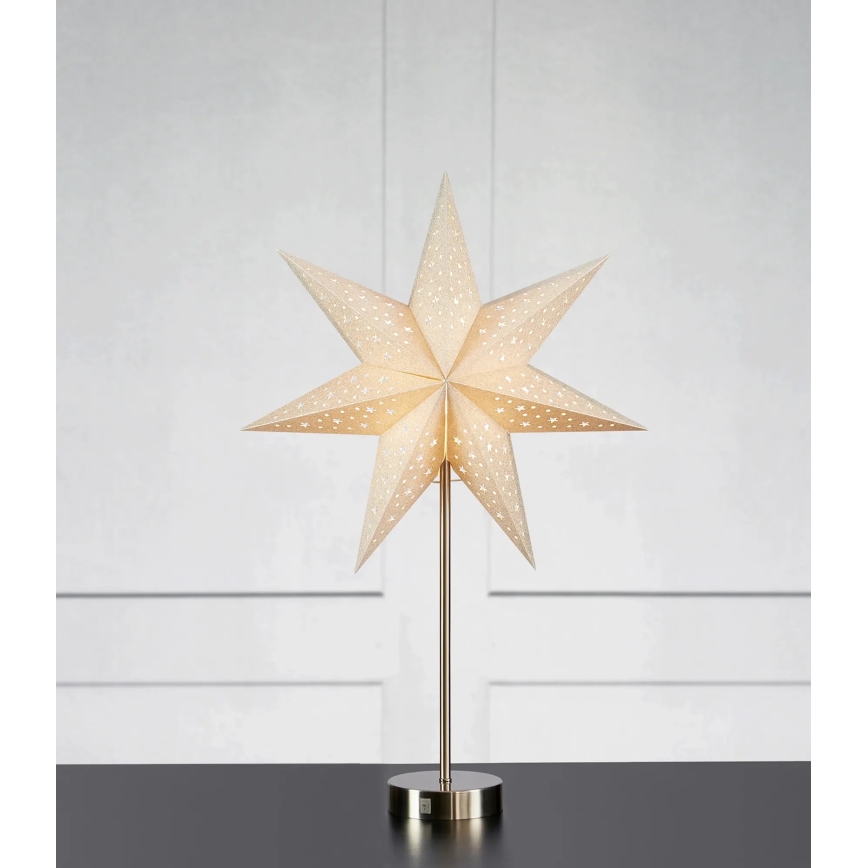 Markslöjd 706053 - LED Vánoční dekorace MATHILDA LED/0,2W/3xAA 68 cm béžová/matný chrom