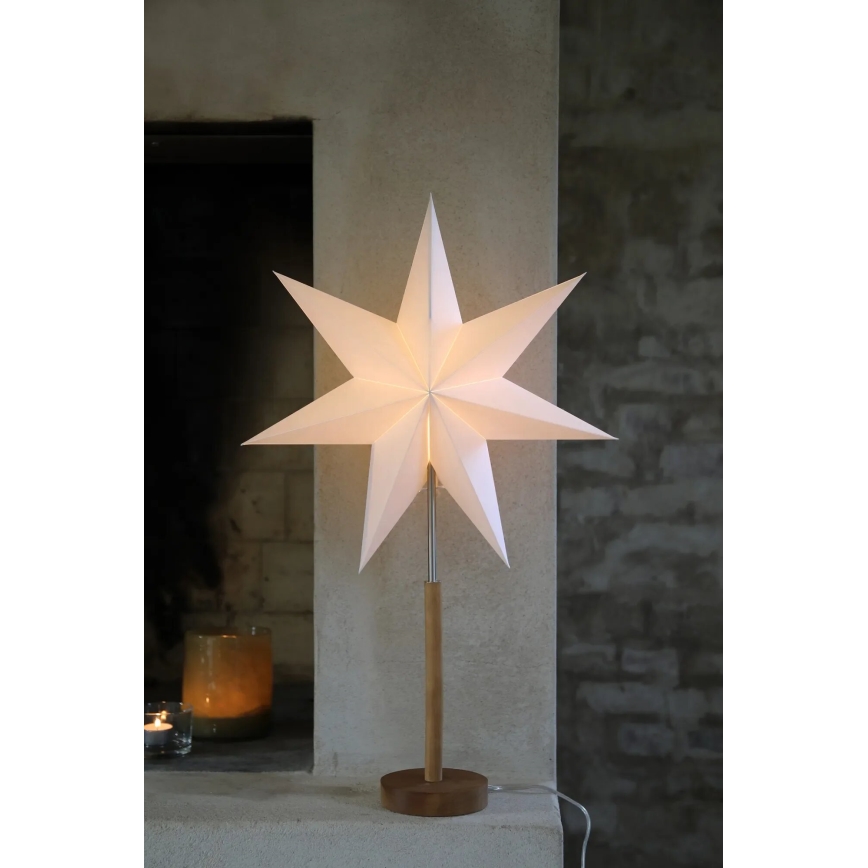 Markslöjd 706213 - Vánoční dekorace SPERANZA 1xE14/6W/230V pr. 45 cm borovice/krémová