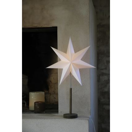 Markslöjd 706214 - Vánoční dekorace SPERANZA 1xE14/6W/230V pr. 45 cm borovice/krémová