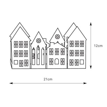 Markslöjd 706364 - LED Vánoční svícen YORK 3xLED/0,1W/1xCR2032 černá