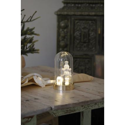 Markslöjd 706527 - LED Vánoční dekorace ISLA LED/0,12W/3xAA mosaz/louskáček