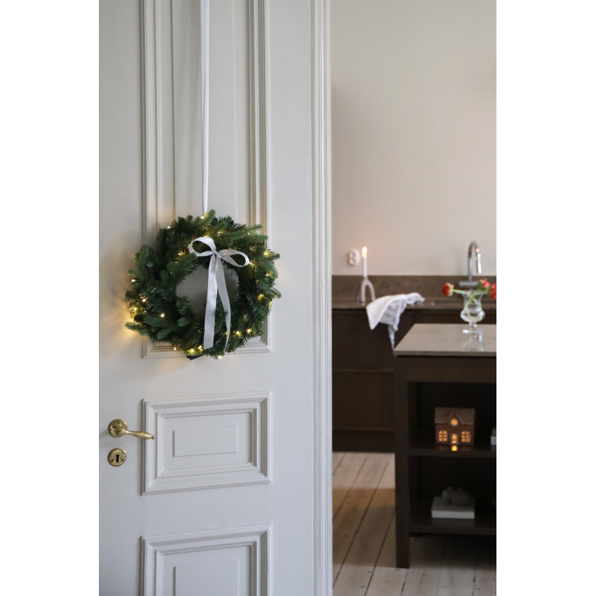 Markslöjd 706542 - LED Venkovní vánoční věnec VINTRA LED/1,8W/3xAA pr. 40 cm IP44 teplá bílá