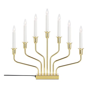 Markslöjd 706561 - Vánoční svícen BROSA 7xE10/3W/230V zlatá