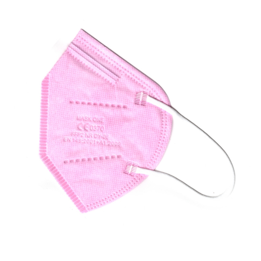 Mask One respirátor dětská velikost FFP2 NR - CE 0370 růžový 50ks