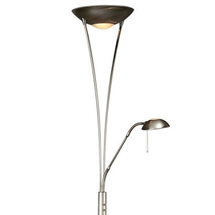 Philips Massive 42070/17/10 - Stmívací stojací lampa MAMO 1xR7S118/300W + 1xG9/40W chrom mat.