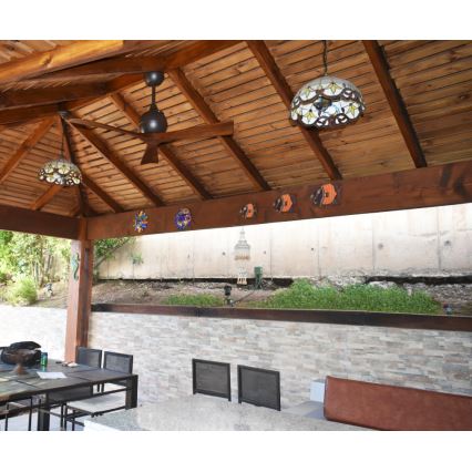 Matthews VEN-IR3-52 - Stropní ventilátor IRENE 52" matný nikl/ořech