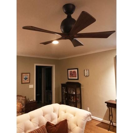 Matthews VEN-IR5-52 - Stropní ventilátor IRENE 52 matný nikl/ořech