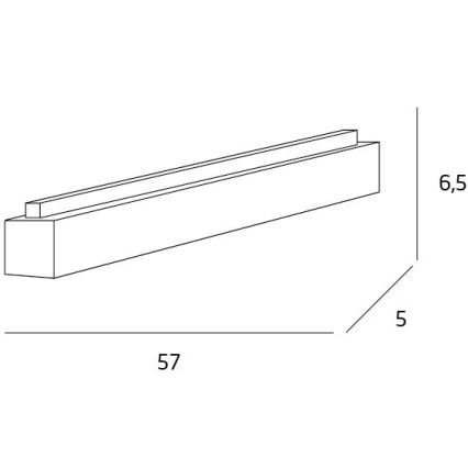 MAXLIGHT C0124D - LED Stmívatelné stropní svítidlo LINEAR LED/18W/230V 57 cm bílá