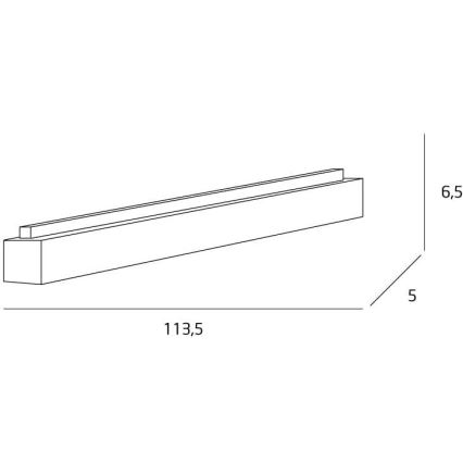 MAXLIGHT C0175 - LED Stropní svítidlo LINEAR LED/36W/230V 113,5 cm černá